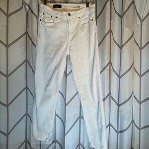 J. Crew White High Rise Crop Jeans